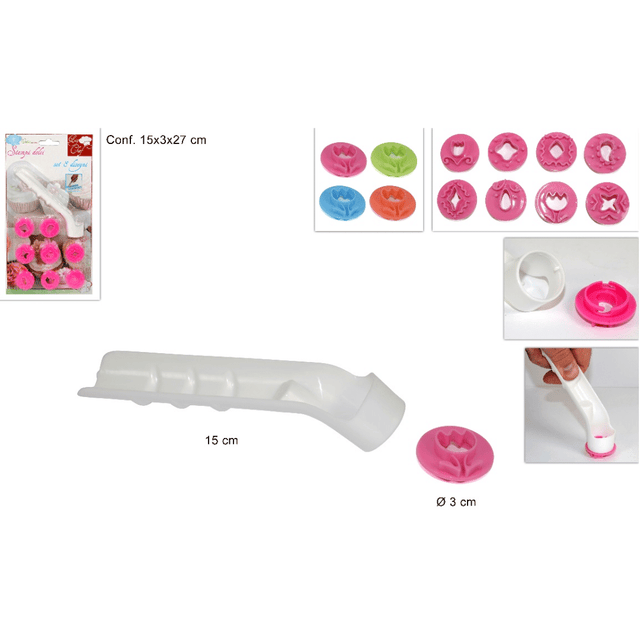 Στάμπα Για Ντεκόρ Σετ 8Τεμ 3cm + Λαβή 15cm Welkhome