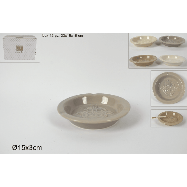 Σταχτοδοχείο Πορσελάνινο 15x3cm Art. QS20111A/B/C/D Welkhome