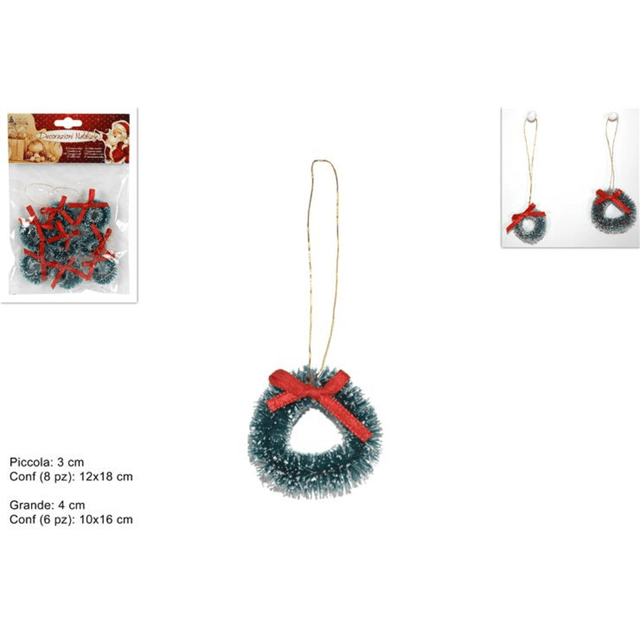 Στεφανάκια Κρεμαστά Διακοσμητικά 6Τεμ 4cm Welkhome