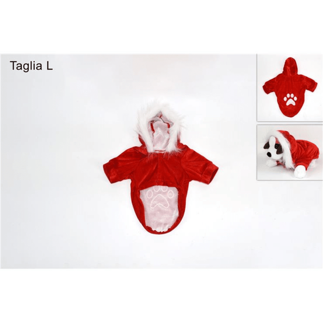 Στολή Άγιου Βασίλη για Σκύλο No Large Χρώμα Κόκκινο Welkhome