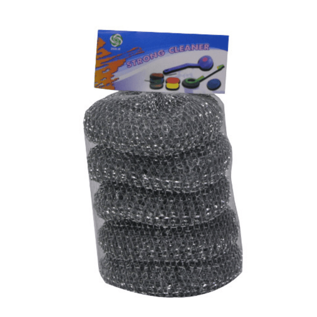 Συρμάτινα Σφουγγαράκια Κουζίνας Μεταλλικά 17gr Γκρι 5τμχ TnS 41-950-0042