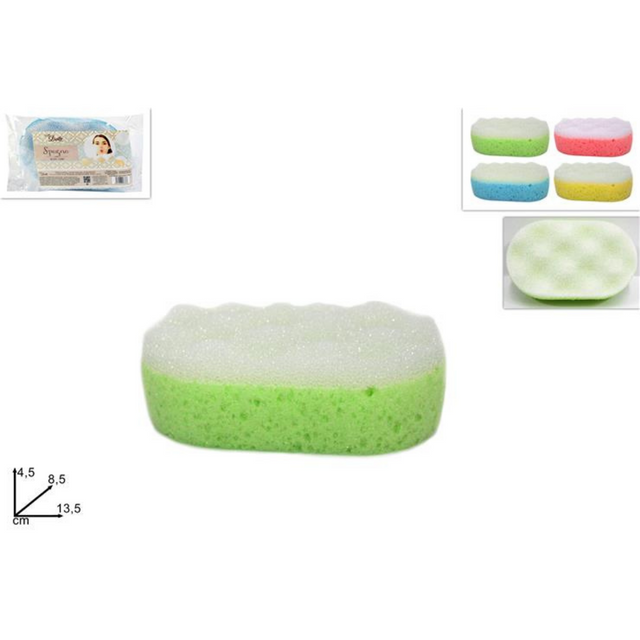 Σφουγγάρι Μπάνιου Διπλής Όψεως 4.5x8.5x13.5cm Linea Dolly - Κίτρινο