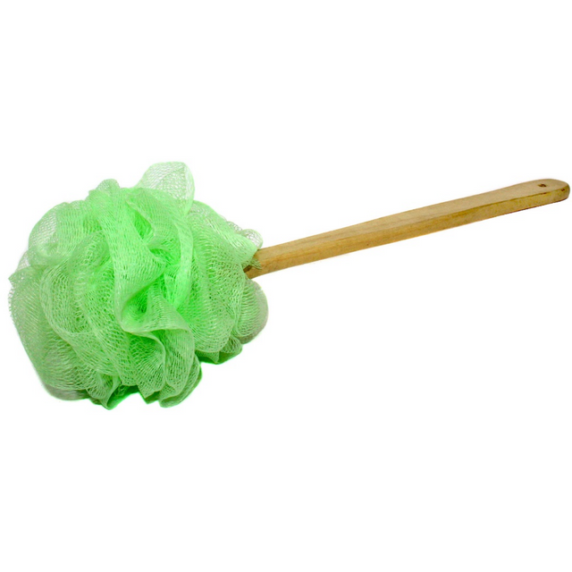 Σφουγγάρι Πλάτης Τούλι Με Λαβή Πράσινο 10X10X37cm RO000451 Art.2012233 Welkhome