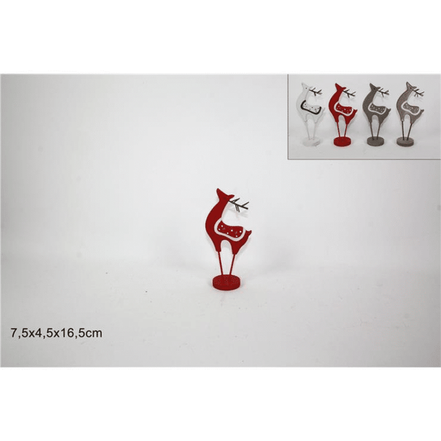 Τάρανδος Μεταλλικό Διακοσμητικό h16.5x7.5cm σε 4 Χρώματα Welkhome