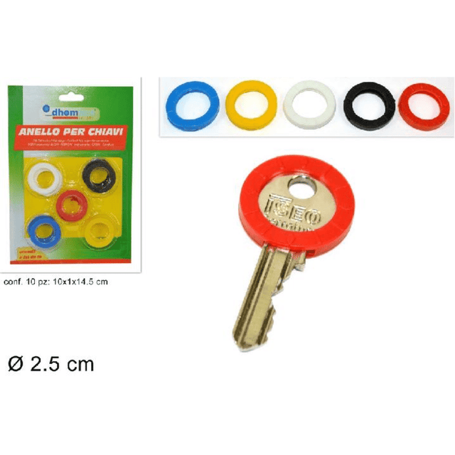 Μπρελόκ Κρίκοι Πλαστική Κλειδιών Σετ 10τμχ. Welkhome 157602