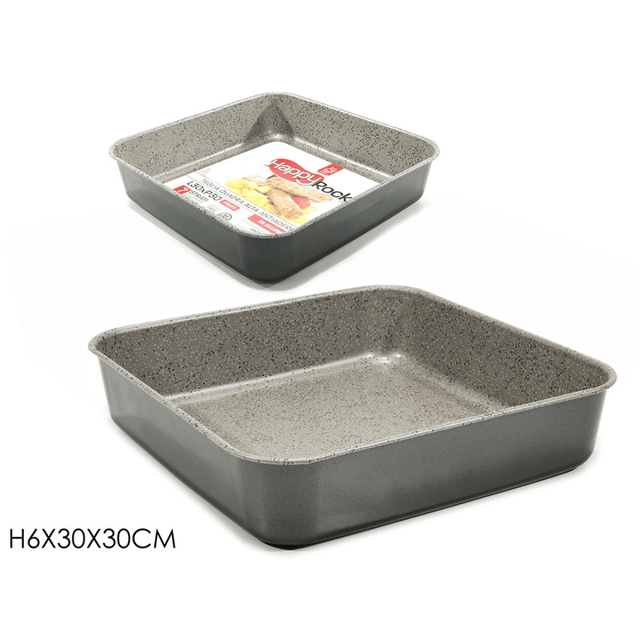 Ταψί Αλουμινίου Αντικολλητικό Τετράγωνο h6x30x30cm Art.893707 General Trade