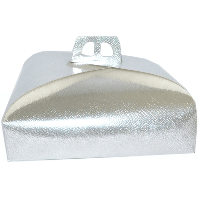 Τουρτιέρα Χάρτινο Κουτί Μεταφοράς Ασημί 40x40x18cm Welkhome 3825958
