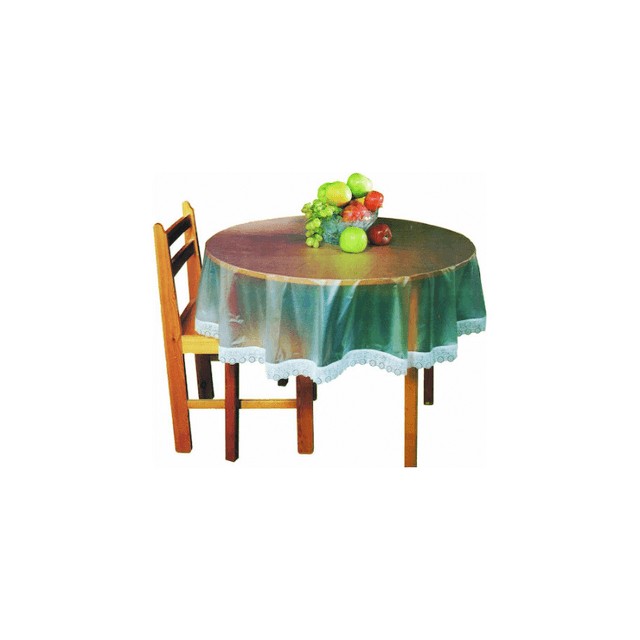 Τραπεζομάντηλο Ημιδιαφανές 152x152cm με Δαντέλα Αλέκιαστο P-0104 Sidirela