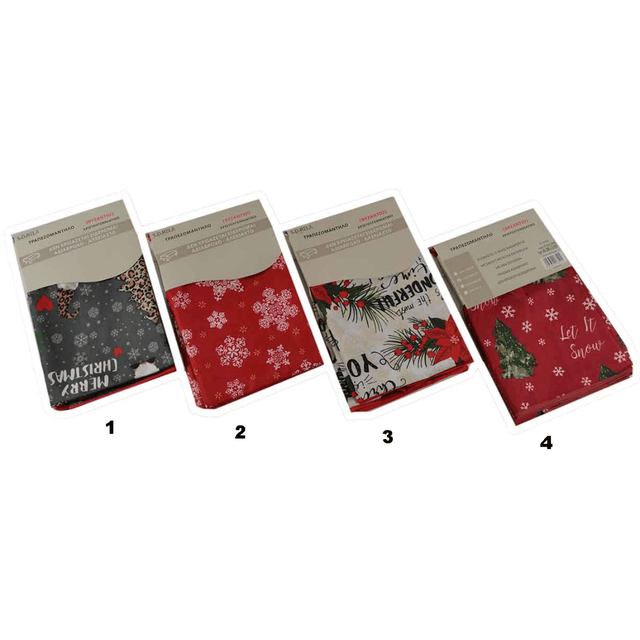 Τραπεζομάντηλο Χριστουγεννιάτικο Τετράγωνο ΒΥΖΑΝΤΙΟ 80x80cm Sidirela E-3581