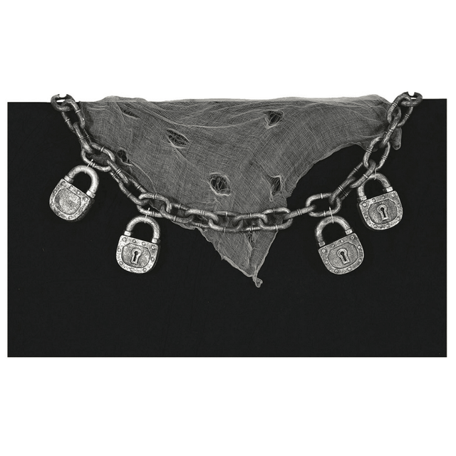 Τρόμου Αλυσίδα με 4 Λουκέτα 85cm 80087 (Fun Fashion) Αποκριάτικο Διακοσμητικό