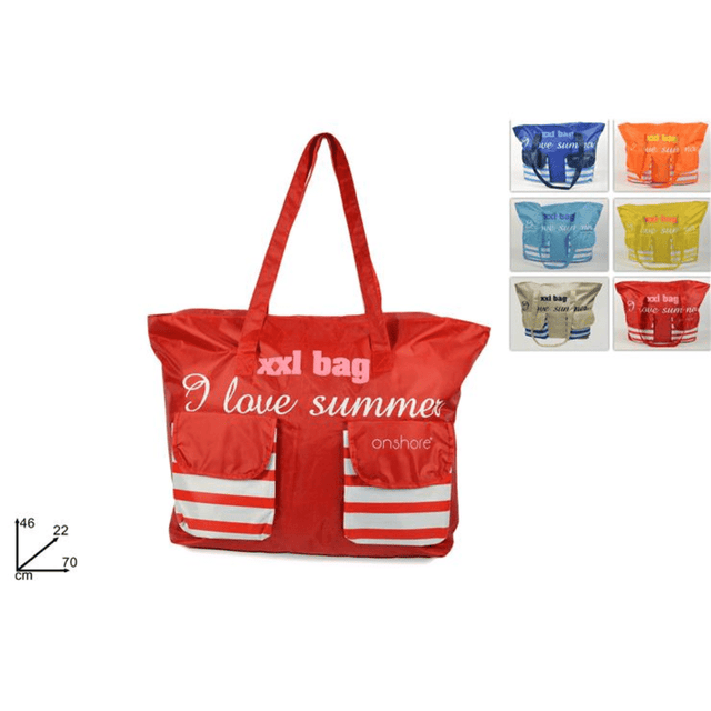 Τσάντα Θαλάσσης Αδιάβροχη XXL σε 6 Χρώματα 46x22x70cm Welkhome - Γαλάζιο