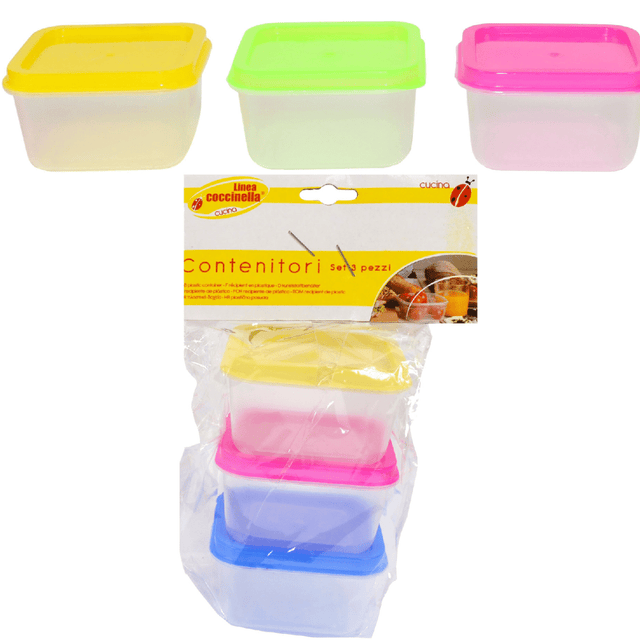 Φαγητοδοχεία Πλαστικά Σετ 3τμχ. 6x5,5x3,5cm Welkhome