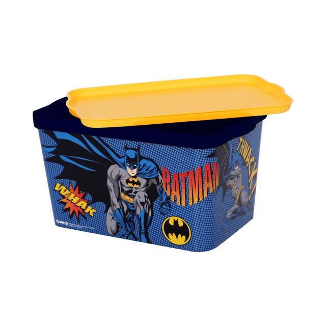 Δοχείο Πλαστικό Παιδικό 2300ml Batman Μπλε Μ21 x Π14 x Υ10.5εκ. TnS (TP597-50)