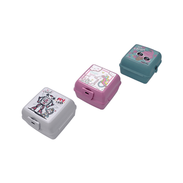 Φαγητοδοχείο Πλαστικό Παιδικό Χωρίσματα Κουταλάκι-πιρουνάκι Sidirela E-1972