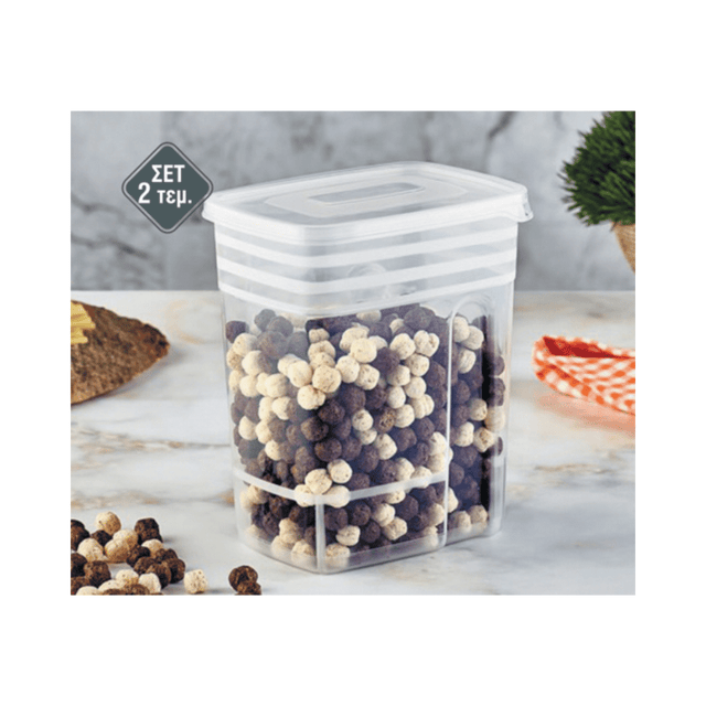 Φαγητοδοχείο Πλαστικό Σετ 2τμχ. 1250ml TnS 32-800-1621