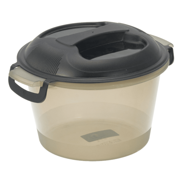 Φαγητοδοχείο Πλαστικό με Καπάκι Ασφαλείας ''TASTY'' 17cm Γκρί 03-800-1604 TnS