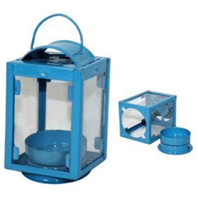 Φαναράκι Μεταλλικό για ρεσώ 8,5x5,5cm Χρώμα Μπλε Welkhome