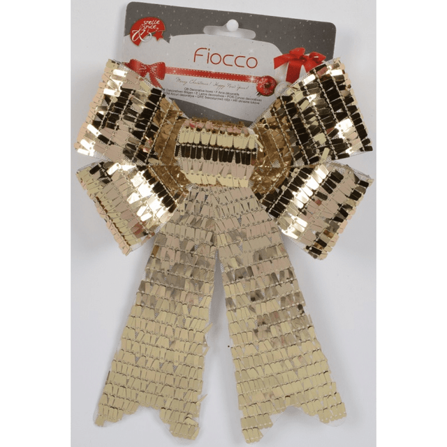 Φιόγκος Γυαλιστερός Χρυσός 15x24cm Welkhome