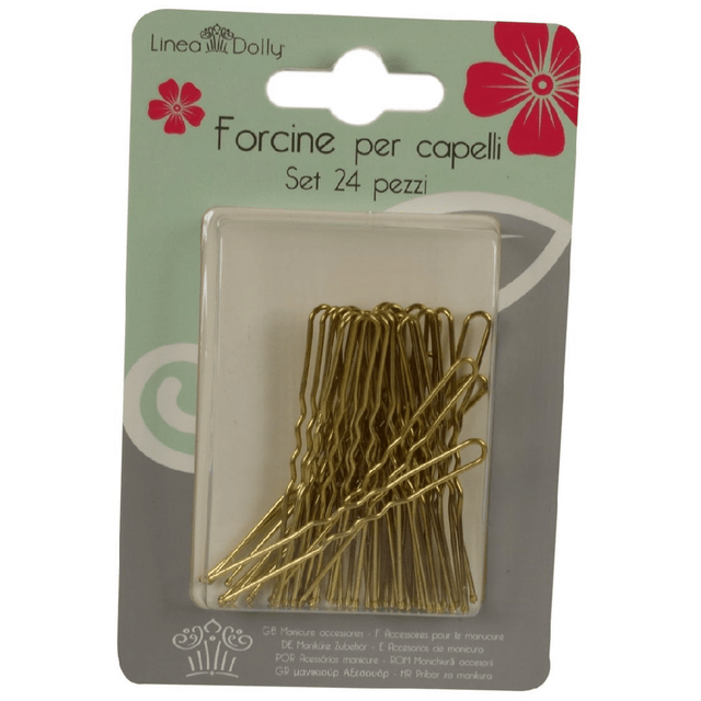 Φουρκέτες Ξανθές Κατσαρές 7cm 24 ΤΕΜ. Art.FJ-324230/Gold Linea Dolly
