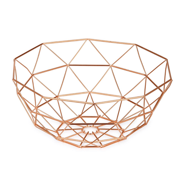 Φρουτιέρα Μεταλλική Ροζ 33.5x33.5x15cm (Chic) E-3734 Sidirela