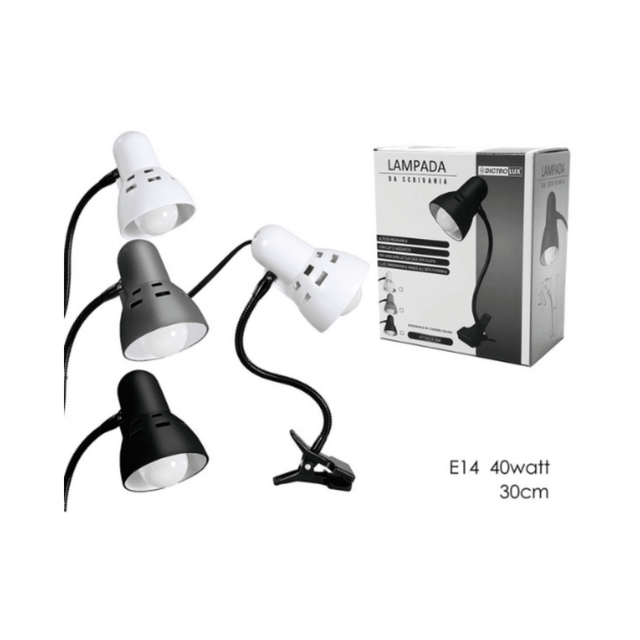 Φωτιστικό Γραφείου με Εύκαμπτο Βραχίονα και Κλιπ 40Watt