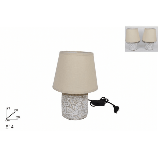 Φωτιστικό Επιτραπέζιο Χρώμα μπεζ 29x20x20cm E14 Welkhome