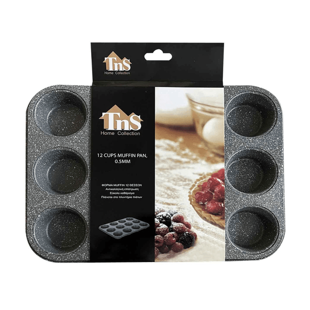 Φόρμα για Muffin Αντικολλητική 12 Θέσεων Marble 35,5x27x2cm TnS 03-950-3842