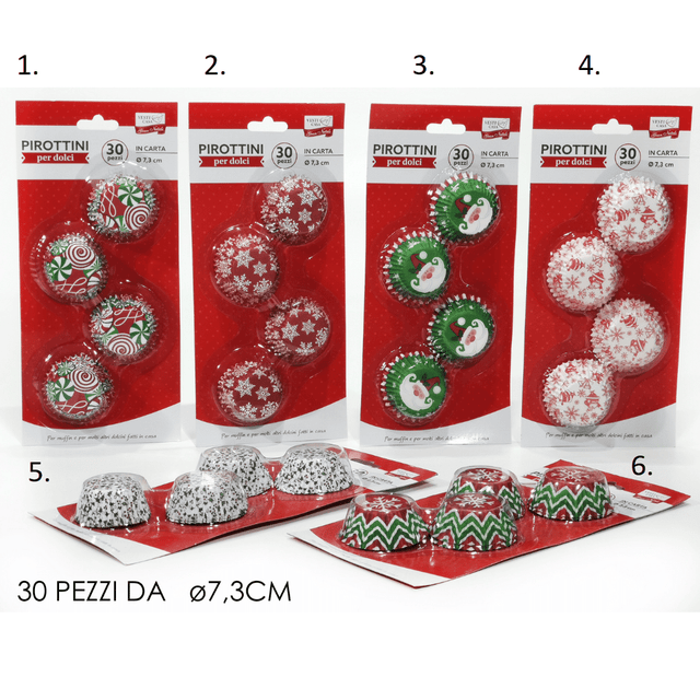 Φόρμες Cupcakes/Muffins Ζαχαροπλαστικής 30τεμ. Φ7.3cm ART.586965 General Trade