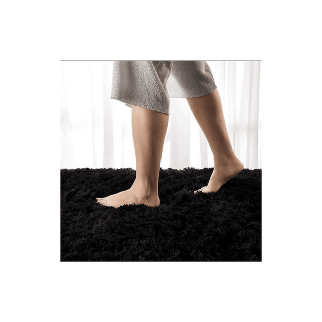 Χαλί Γούνινο Μαύρο 120x170cm TnS 39-950-1963