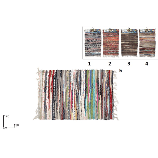 Χαλί Διάδρομος Κουρελού 150x120cm 5 Σχέδια Art.46580 Welkhome