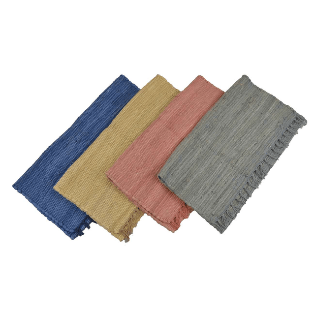 Χαλί Διάδρομος Κουρελού (60x140cm) Μονόχρωμη Βαμβακερή Λαδί Sidirela E-2145