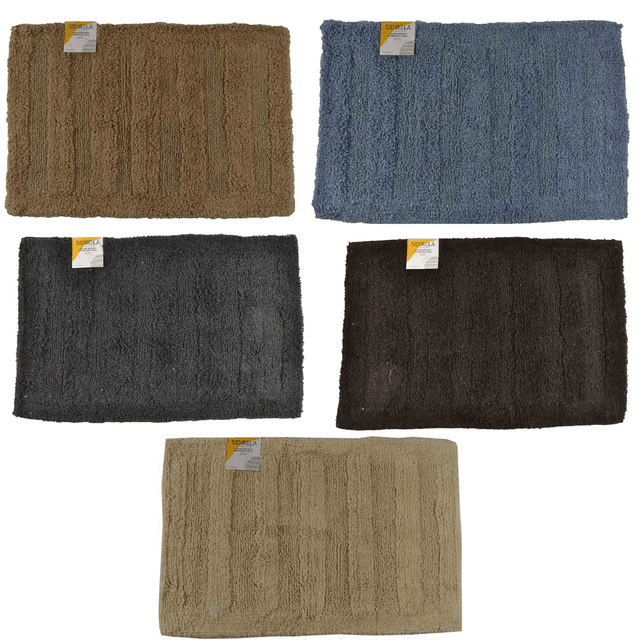 Χαλάκι Μπάνιου 50x80cm Βαμβακερό ''BOX'' Διάφορα Χρώματα Sidirela E-4224