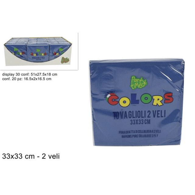 Χαρτοπετσέτες Σετ 20Τεμ. 33x33cm Μπλε Art.MI012748A Welkhome