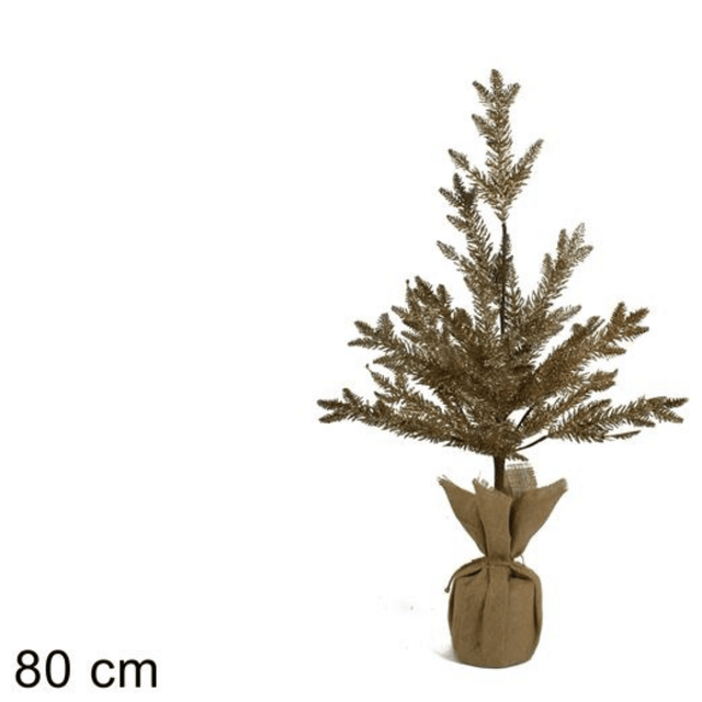 Δέντρο Χριστουγεννιάτικο με Βάση Σακί Χρυσό 80cm Welkhome