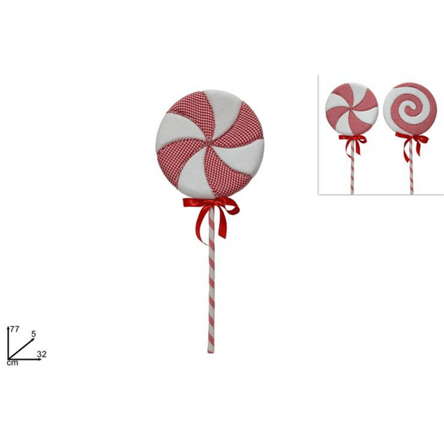 Χριστουγεννιάτικο Γλυφιτζούρι Υφασμάτινο Κόκκινο/Λευκό 77cm Welkhome