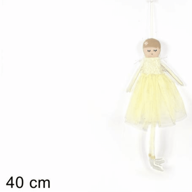 Κούκλα Υφασμάτινη Μπέζ Φόρεμα 40cm Welkhome