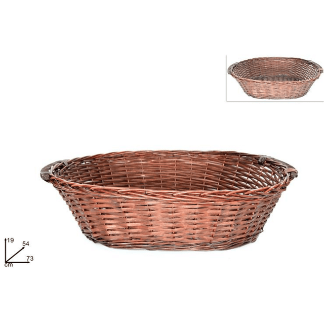 Καλάθι Ψάθινο Καφέ h19x54x73cm Welkhome