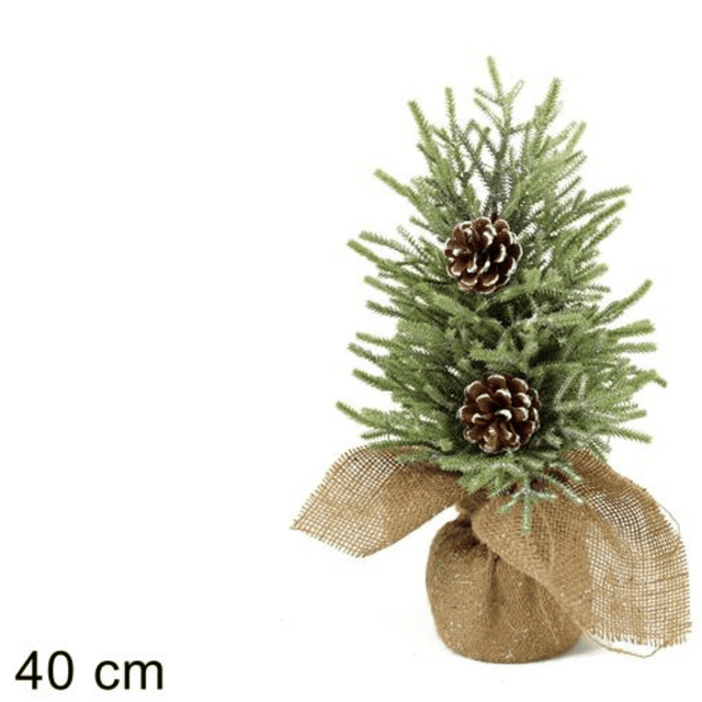 Δέντρο Χριστουγεννιάτικο με Βάση Σακί Πράσινο 40cm Welkhome