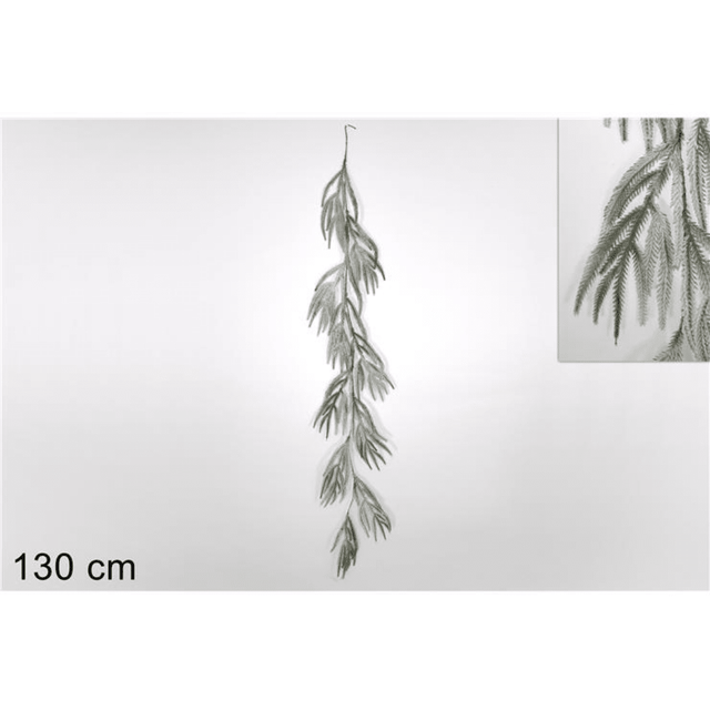 Γιρλάντα Διακοσμητική Χριστουγεννιάτικη Χιονισμένη Plastic 130cm