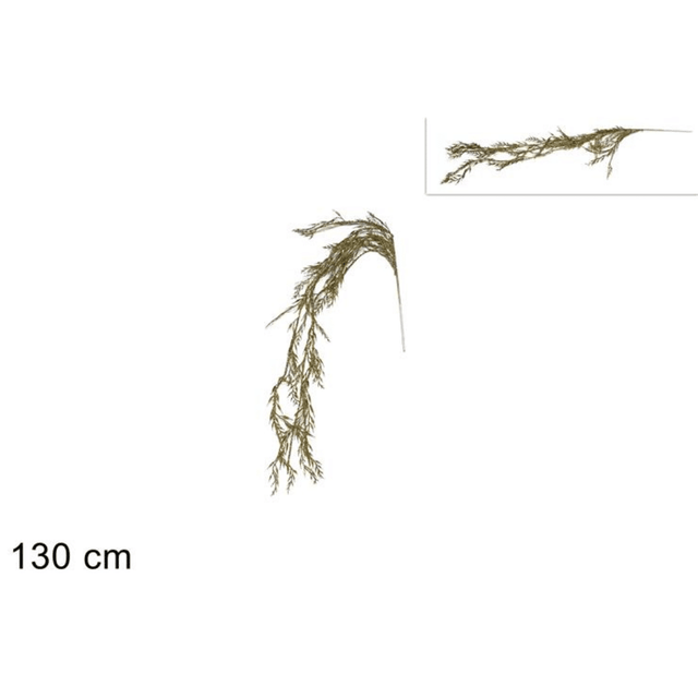 Χριστουγεννιάτικο Διακοσμητικό Λουλούδι Χρυσό με Γκλίτερ 130cm Welkhome