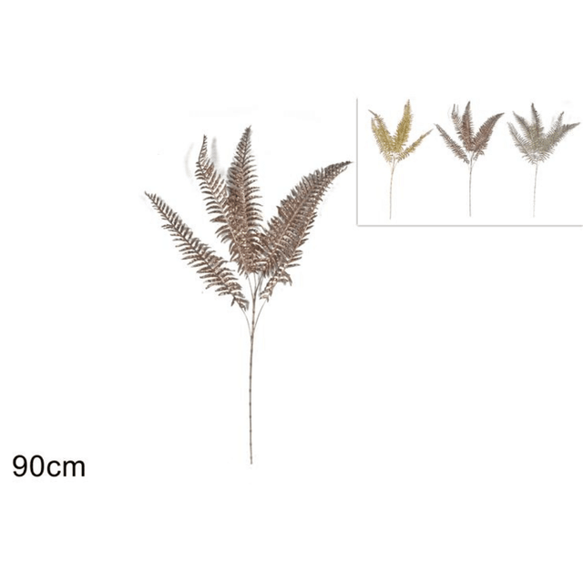 Χριστουγεννιάτικο Διακοσμητικό Κλαδί Φτέρη 90cm Welkhome