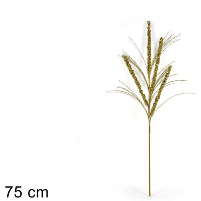 Χριστουγεννιάτικο Διακοσμητικό Κλαδί 75cm Χρυσό με Γκλίτερ Welkhome