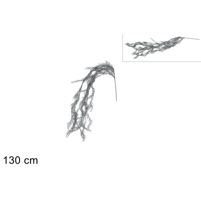 Χριστουγεννιάτικο Διακοσμητικό Κλαδί Ασημί με Γκλίτερ 130cm Welkhome
