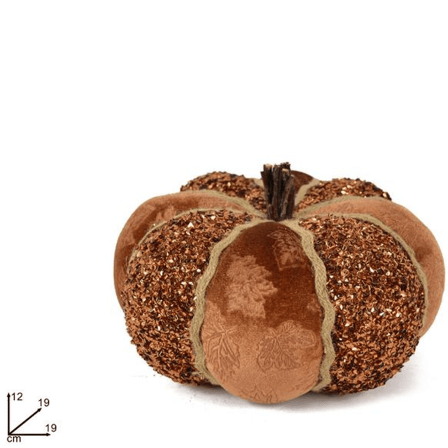 Κολοκύθα Υφασμάτινη Πορτοκαλί 12x19cm Welkhome