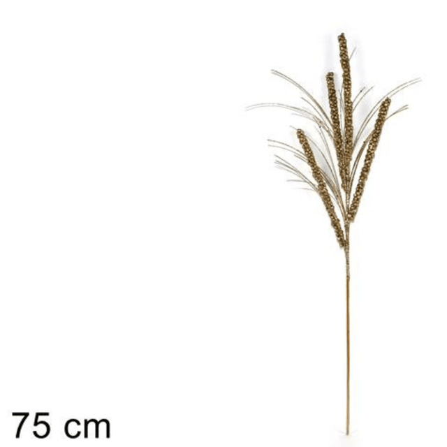 Χριστουγεννιάτικο Διακοσμητικό Κλαδί με Γκλίτερ Χρυσό 75m Welkhome