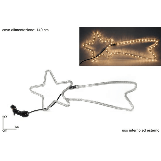 Αστέρι Κομήτης Φωτοσωλήνας Θερμό Φώς 27x66cm Welkhome
