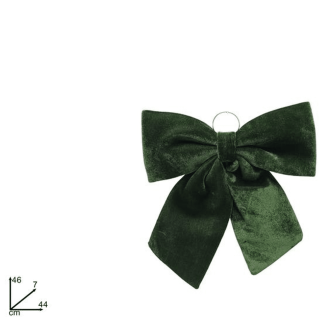 Φιόγκος Βελούδινος Κρεμαστός Χακί 46x44x7cm Welkhome