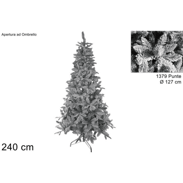 Δέντρο Χριστουγεννιάτικο Χιονισμένο Plastic 240cm Welkhome