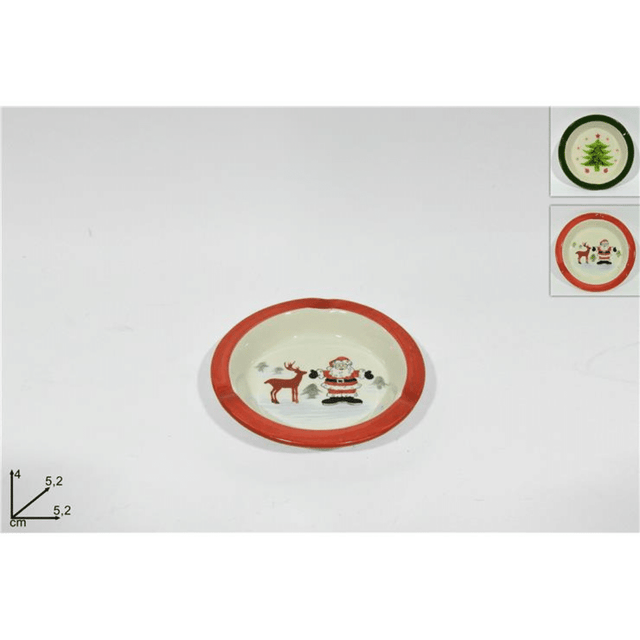 Σταχτοθήκη Χριστουγεννιάτικη Κεραμική 5cm σε 2 Αποχρώσεις Welkhome