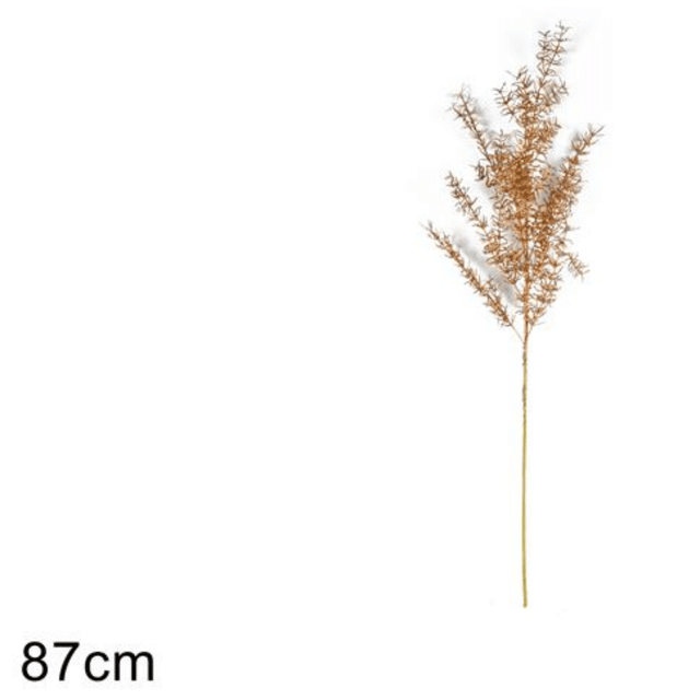 Χριστουγεννιάτικο Διακοσμητικό Κλαδί με Γκλίτερ Μπρονζέ 87cm Welkhome